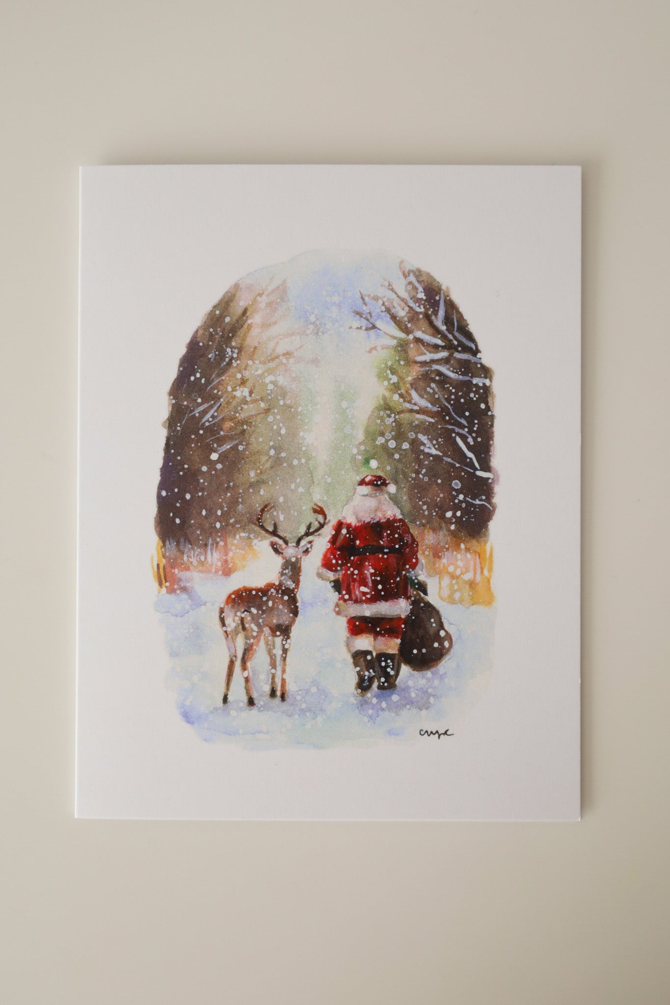 Santa & Rudolph Greeting Card