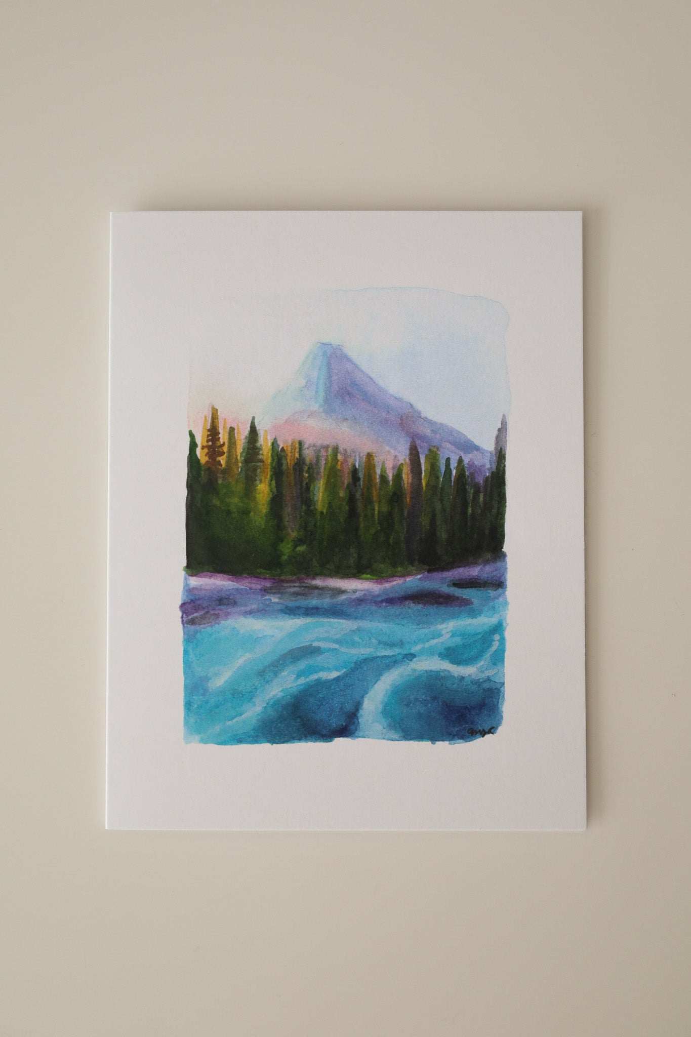 A Lonely Mountain Greeting Card