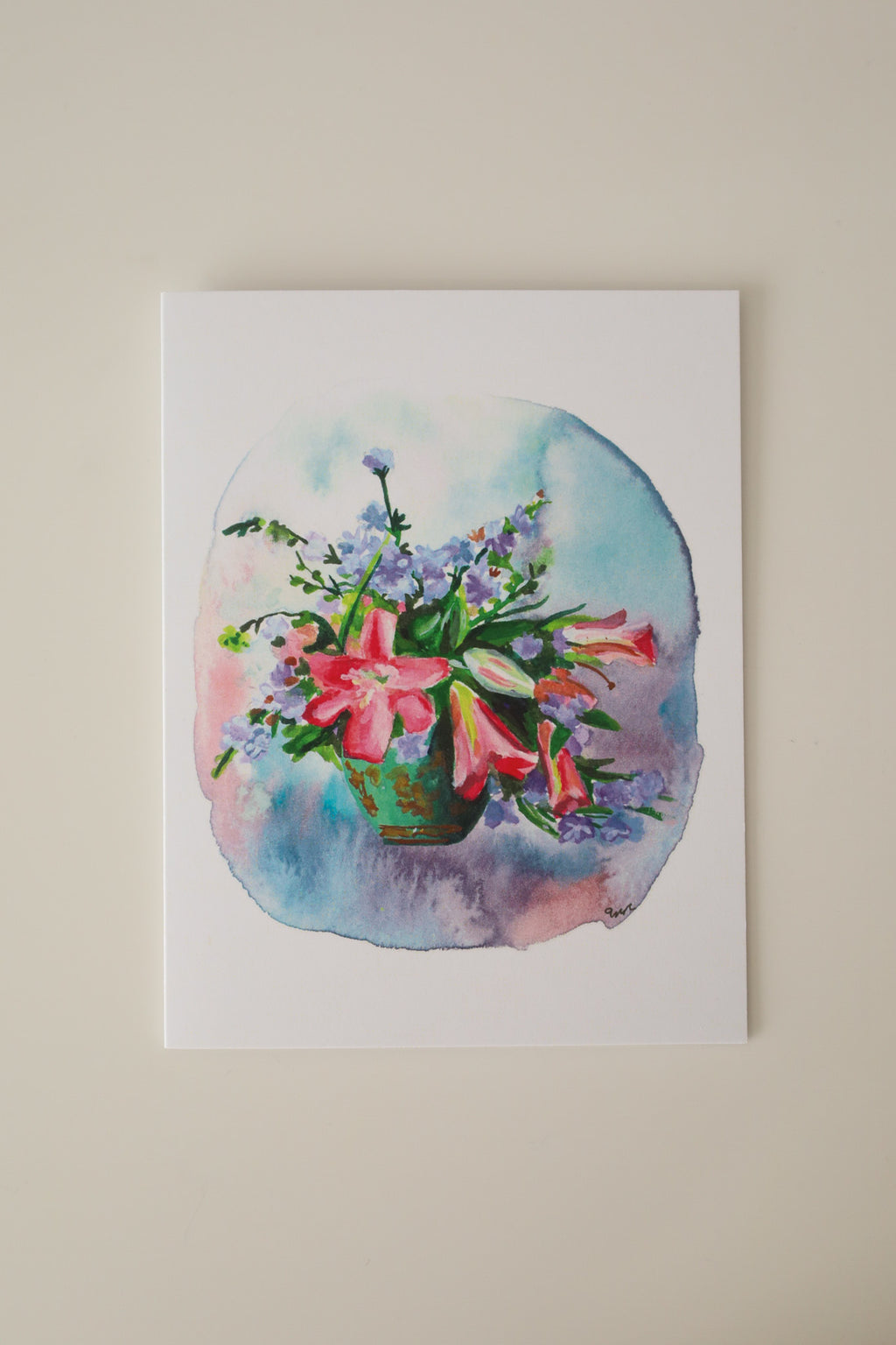 Splash of Lillies Greeting Card