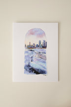 Snowy Calgary Sunset Greeting Card