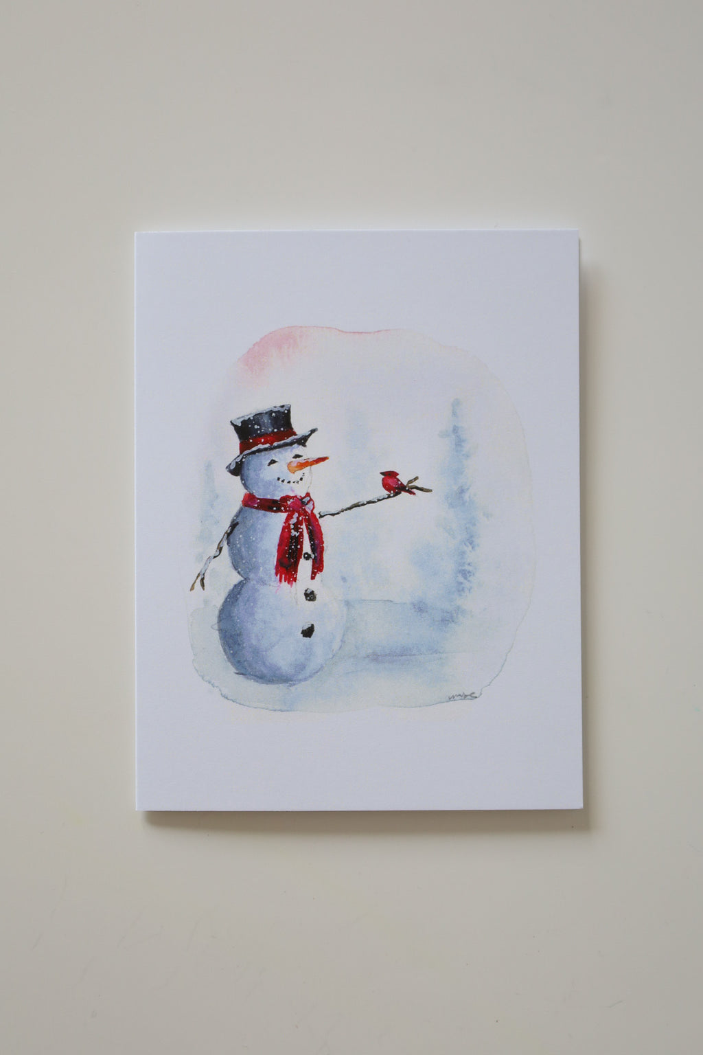 The Snowman and the Bird Greeting Card