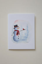 The Snowman and the Bird Greeting Card