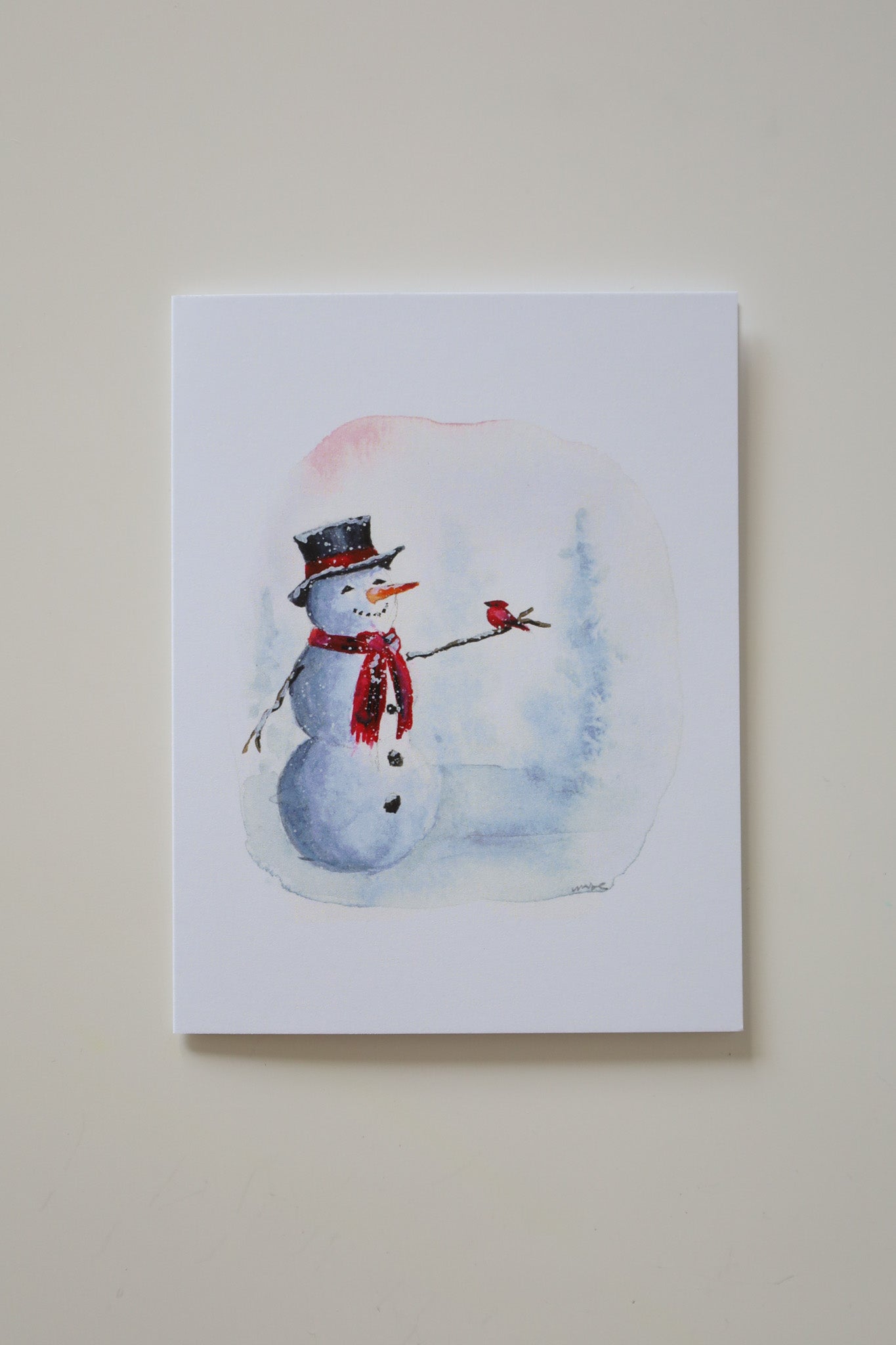 The Snowman and the Bird Greeting Card