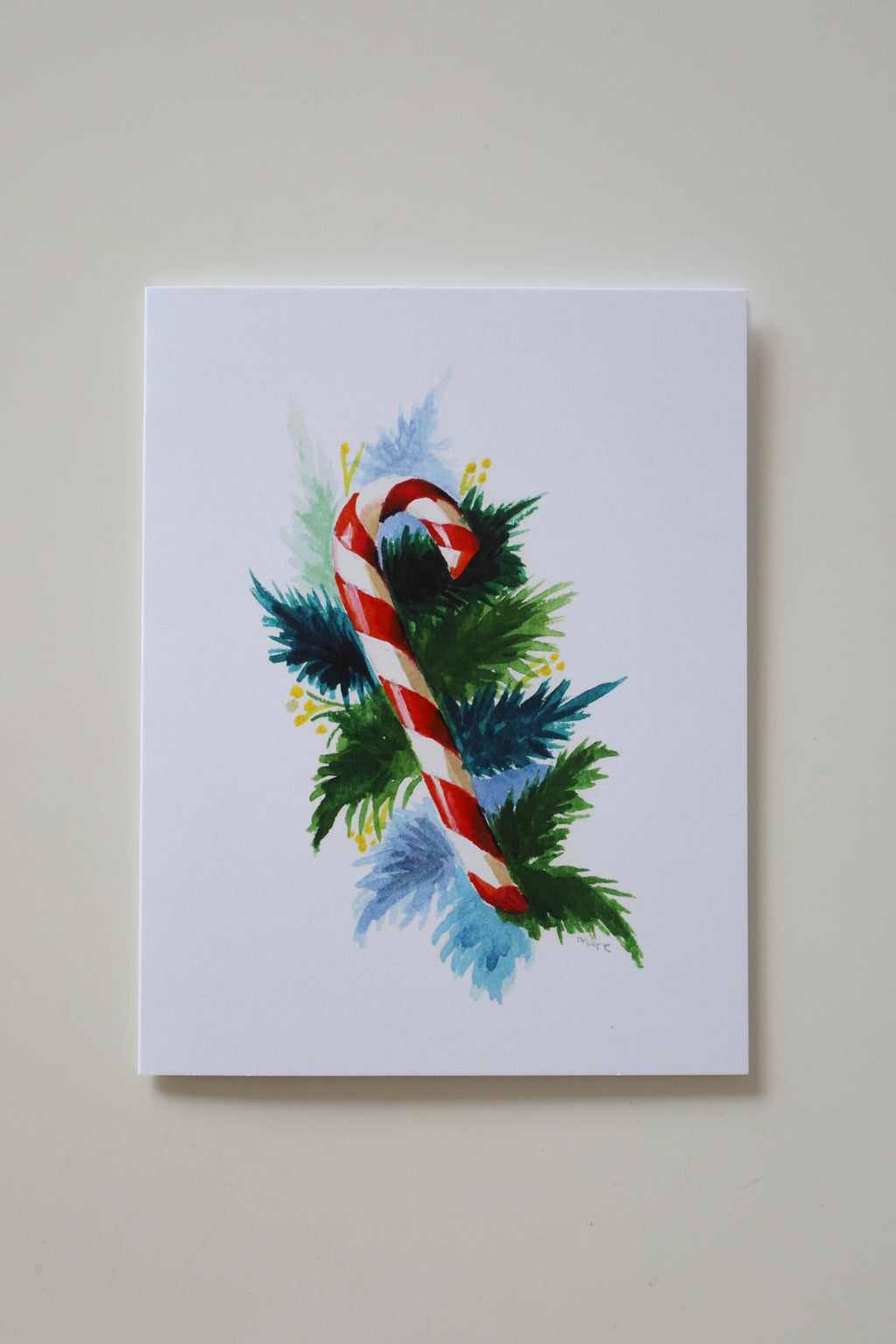Christmas Candy Cane Greeting Card
