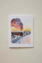The Winter Train Greeting Card