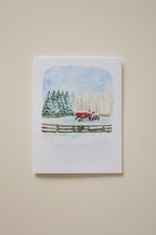 The Snowy Farm Greeting Card