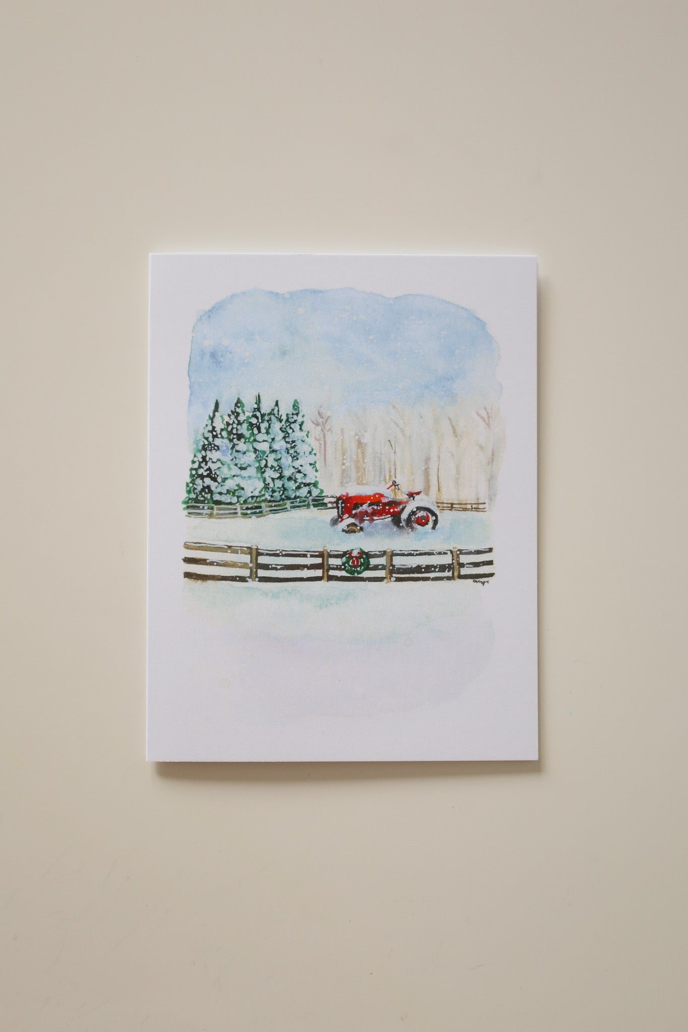 The Snowy Farm Greeting Card