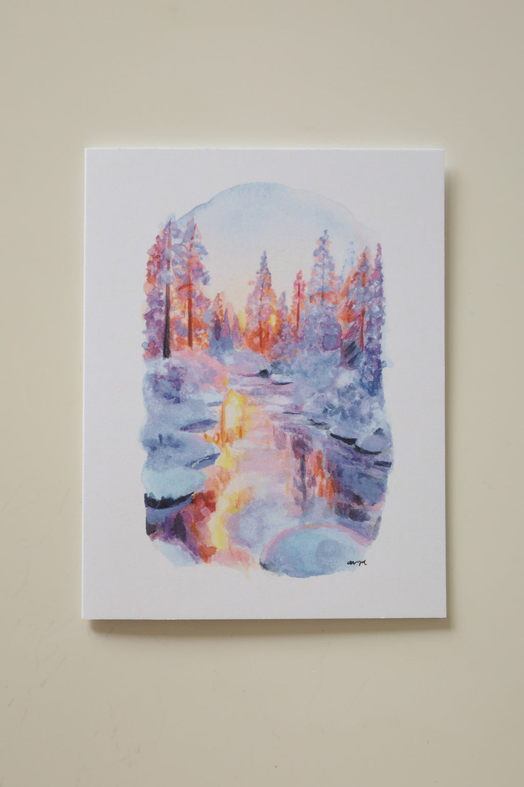 Frozen at Golden Hour Greeting Card