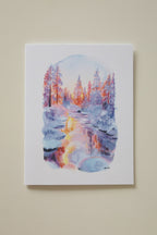 Frozen at Golden Hour Greeting Card