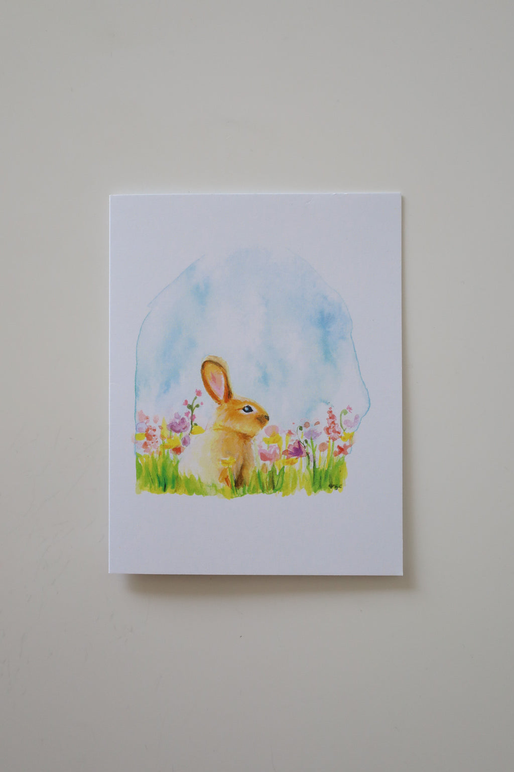 Springtime Bunny Greeting Card