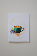 Morning Latte Greeting Card