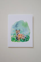 Baby Fox in the Daisies Greeting Card