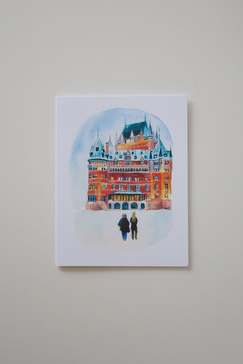 Winter at Château Frontenac Greeting Card