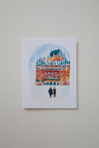 Winter at Château Frontenac Greeting Card