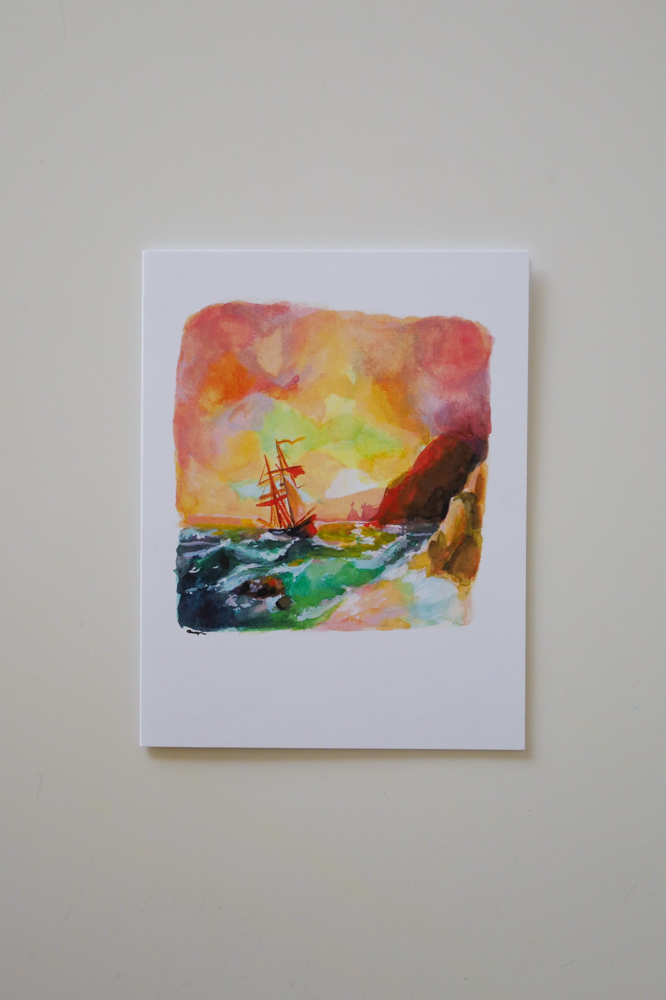 Sailing from the Sunset Greeting Card