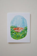Sleepy Fox Greeting Card