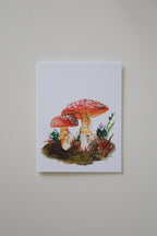 Bright Woodland Mushrooms Greeting Cards