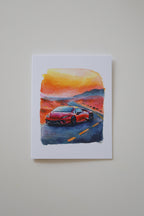 Lambo at Sunset Greeting Card