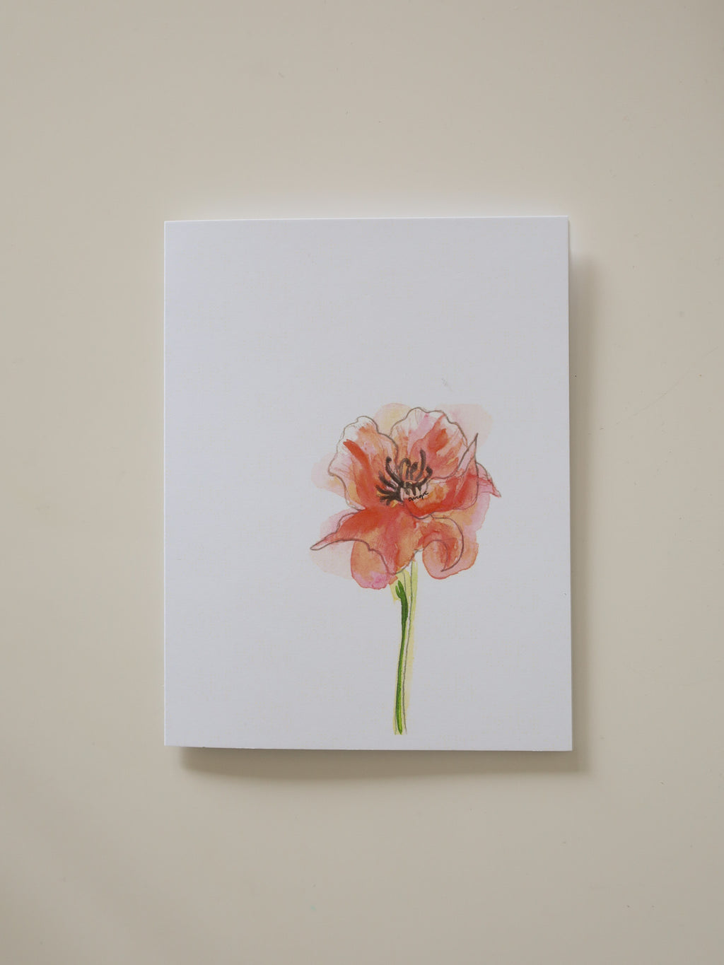 Pink Poppy Greeting Card