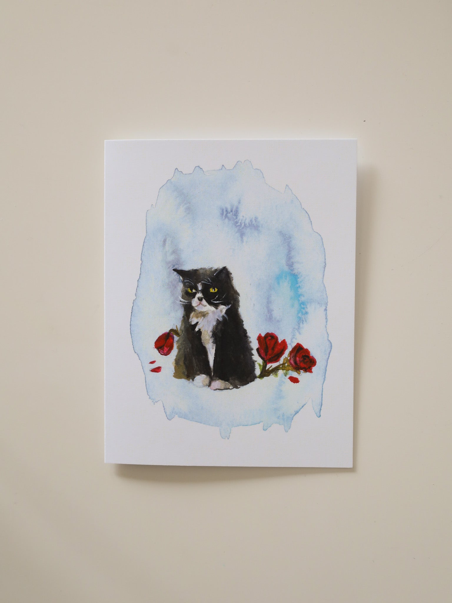 Fuzzy Friend and Flowers Greeting Card