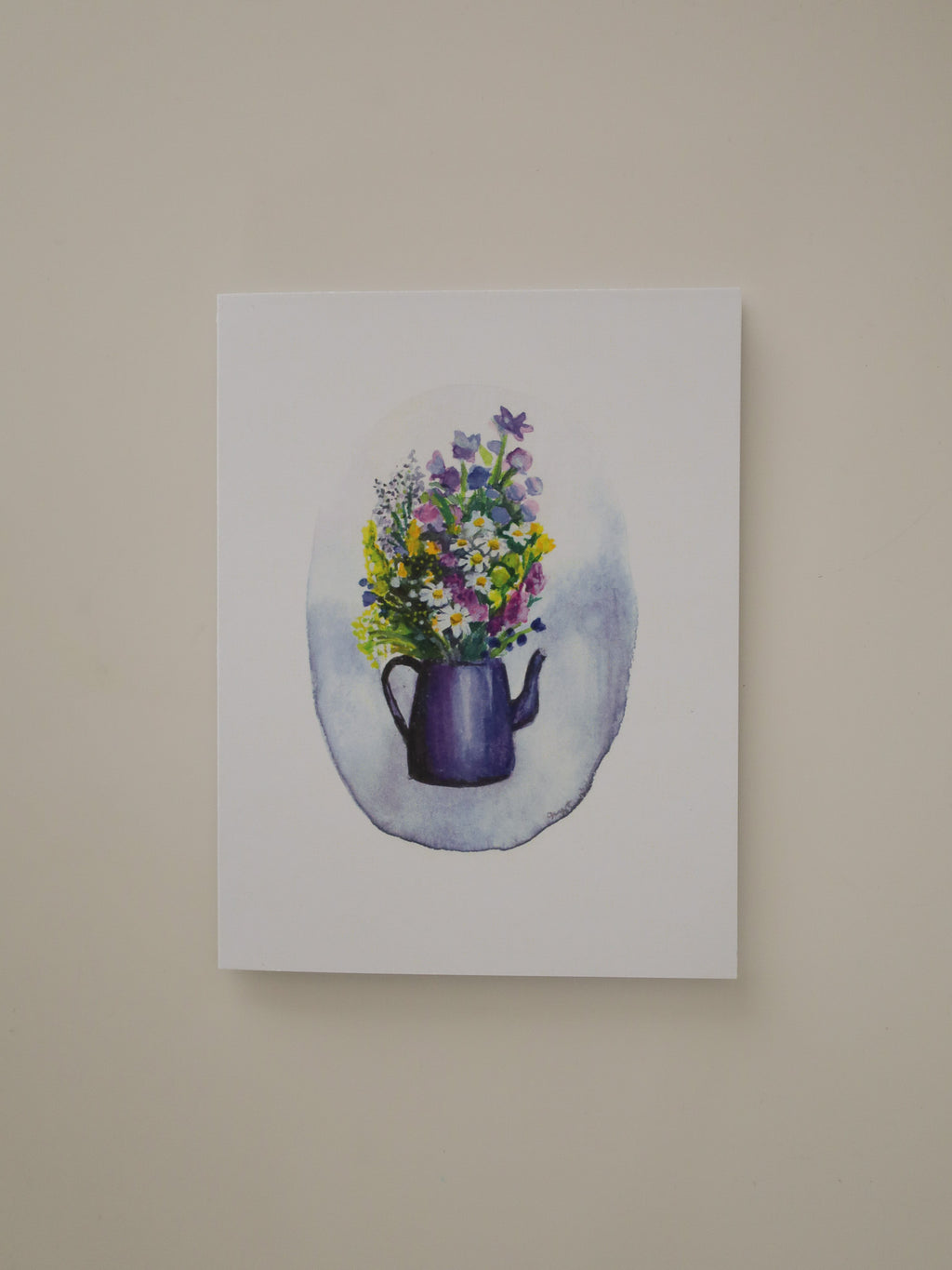 Watering Can Bouquet Greeting Card