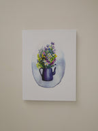 Watering Can Bouquet Greeting Card