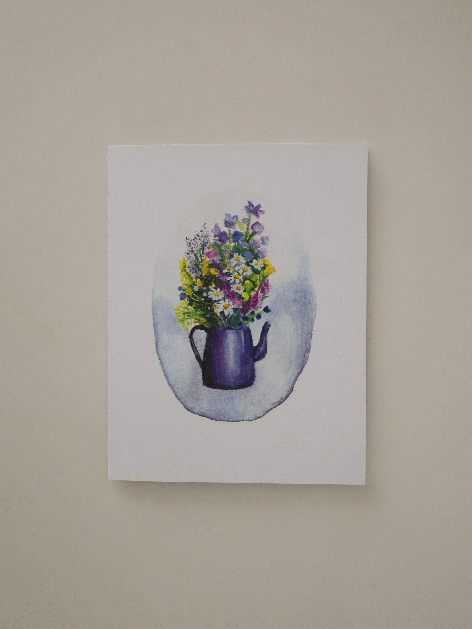 Watering Can Bouquet Greeting Card