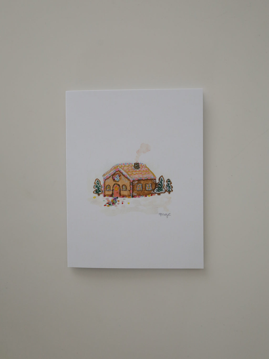 Mini Gingerbread Cabin Greeting Card