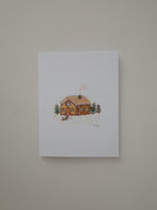 Mini Gingerbread Cabin Greeting Card
