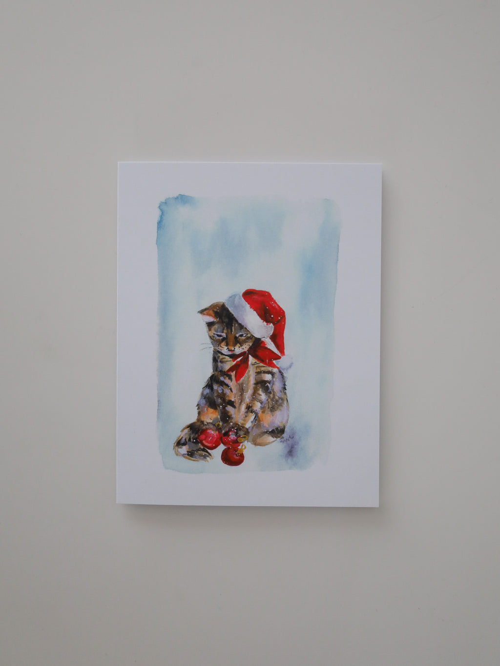 Christmas Kitten Greeting Card