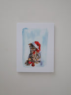 Christmas Kitten Greeting Card