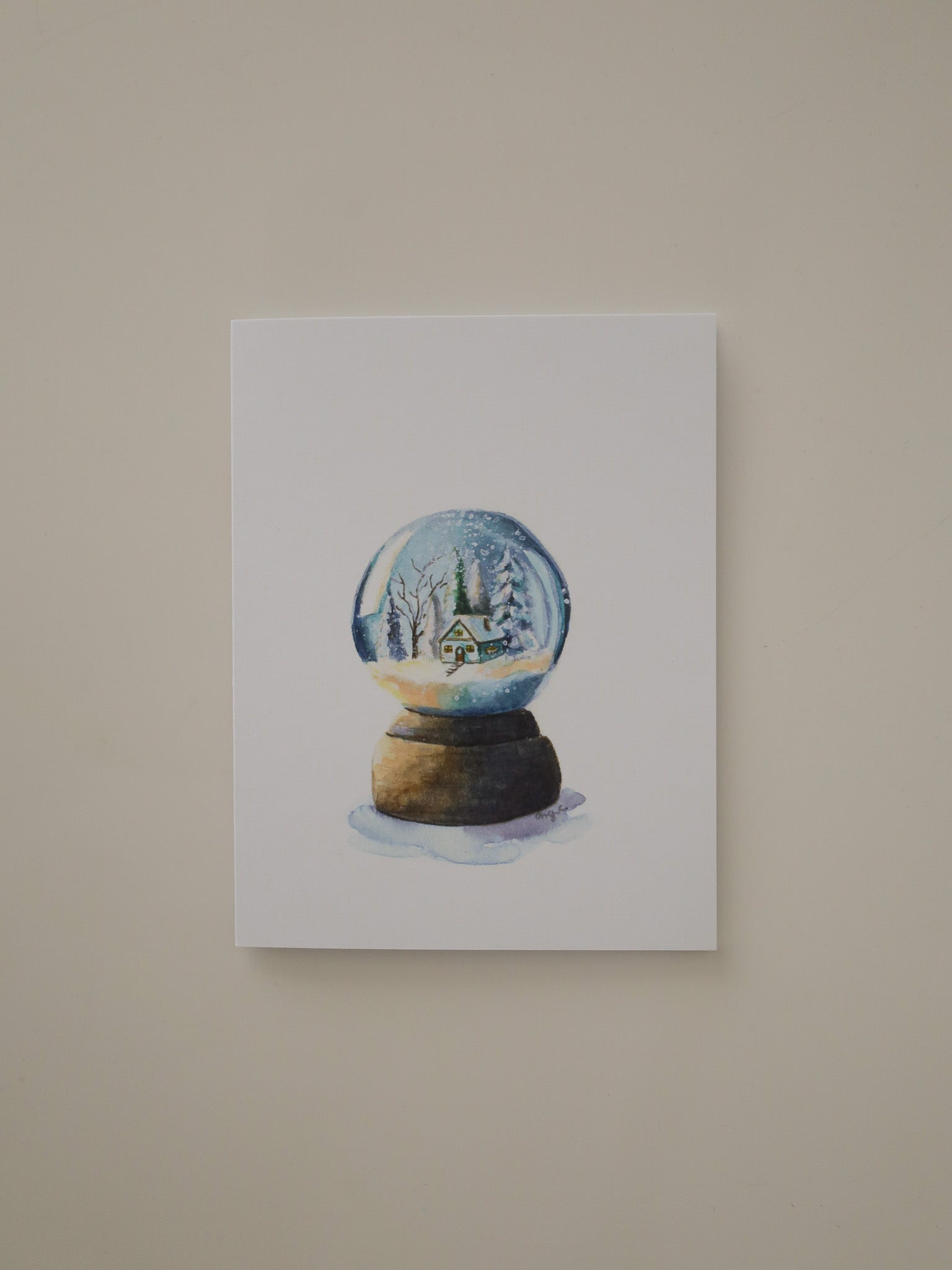 Snow Globe Scene Greeting Card