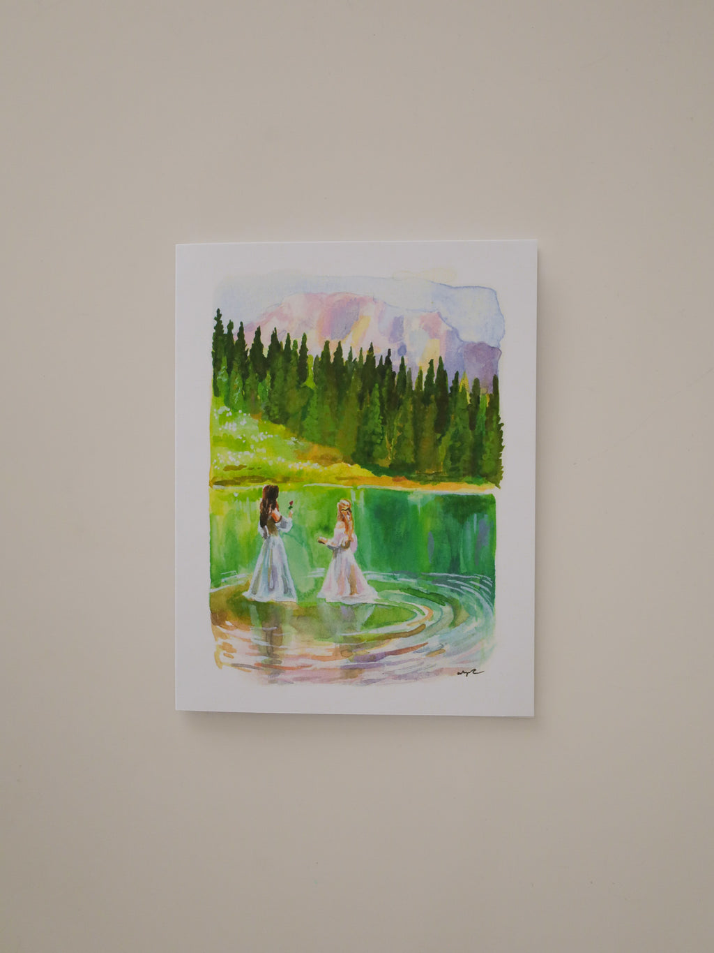 In the Glassy Waters Greeting card
