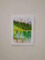 In the Glassy Waters Greeting card