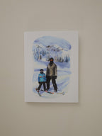 Ski Days with Dad Greeting Card