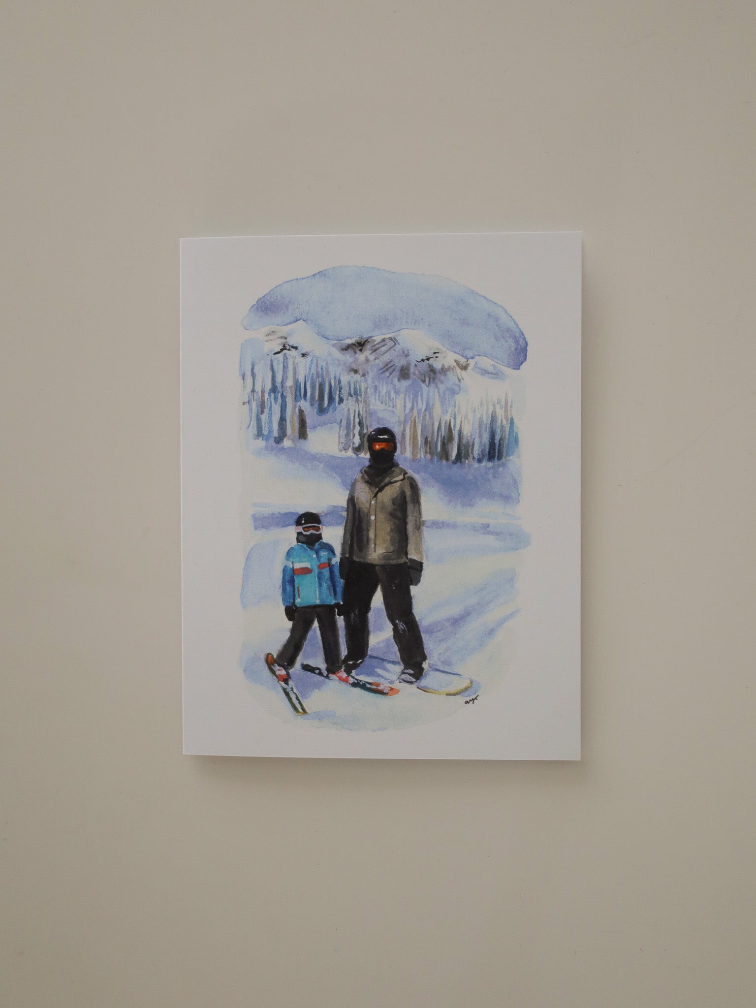 Ski Days with Dad Greeting Card