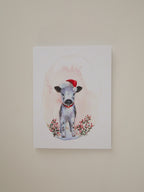 Christmas Cow Greeting Card