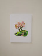 Cherry Blossom Garden Greeting Card