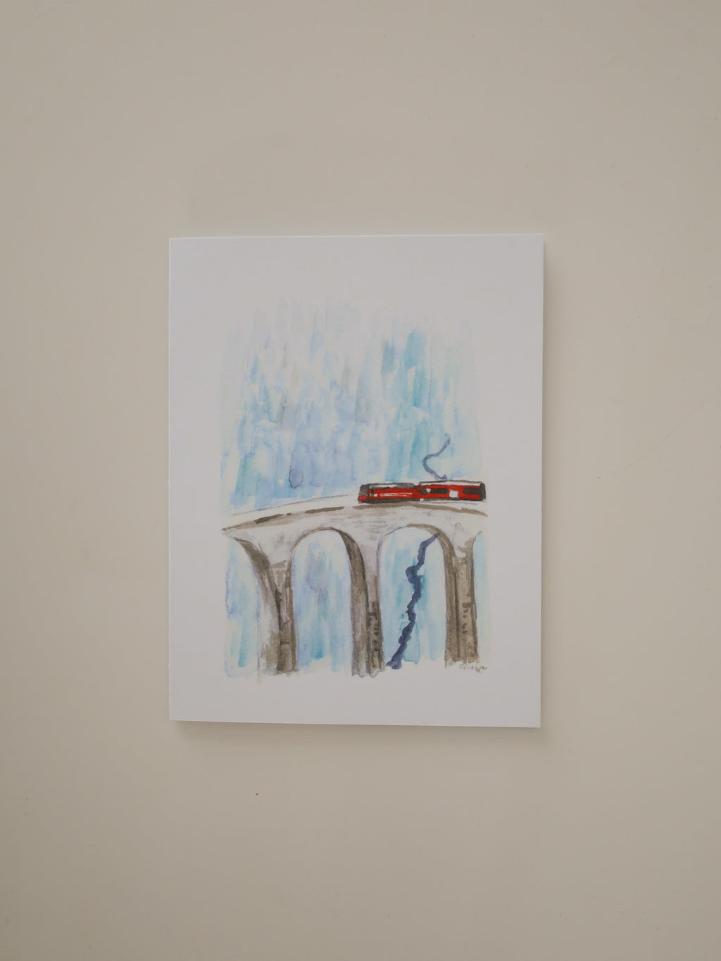 Over the Icy Valley Greeting Card