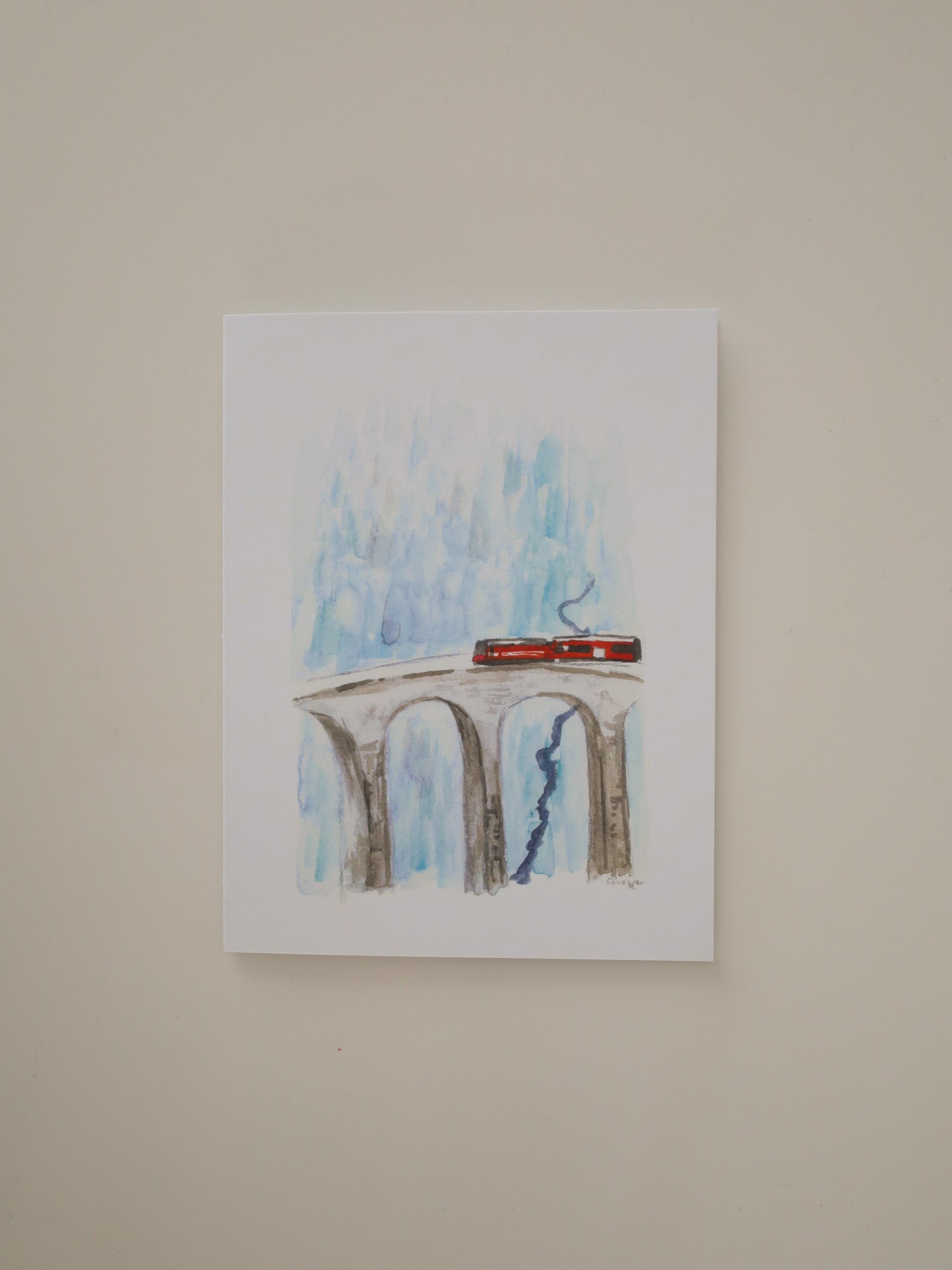 Over the Icy Valley Greeting Card