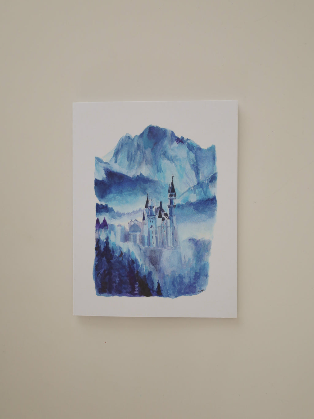 Winter at Neuschwanstein Castle Greeting Card