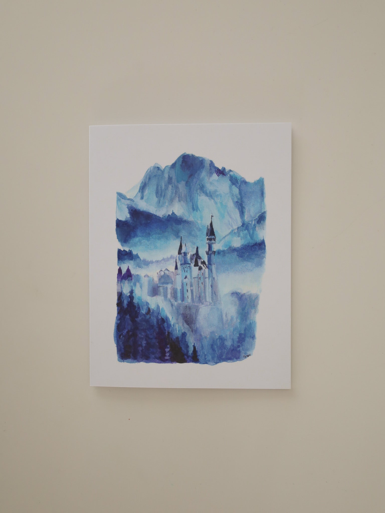 Winter at Neuschwanstein Castle Greeting Card