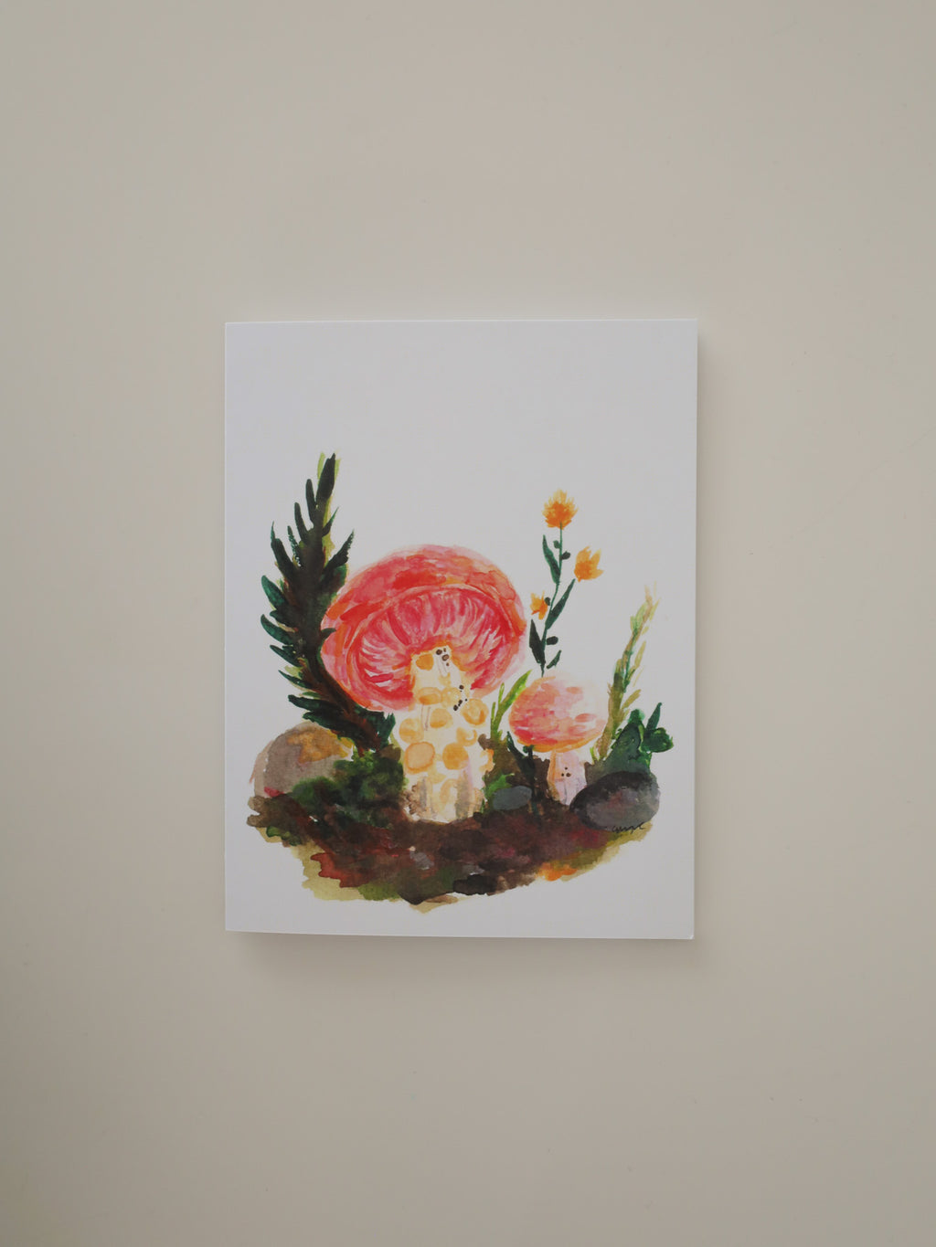 Rosy Veincap Mushroom Greeting Card