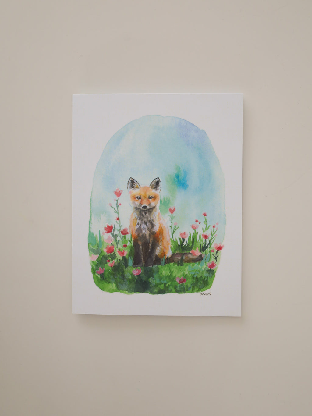 Fox in the Flowers Greeting Card