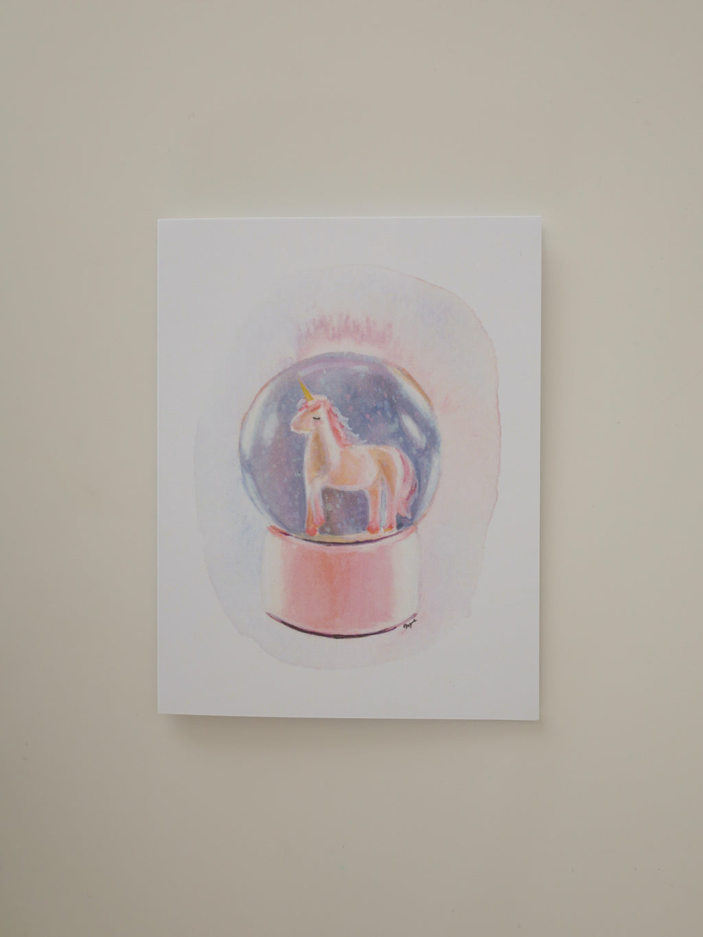 Unicorn Globe Greeting Card