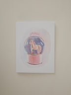 Unicorn Globe Greeting Card