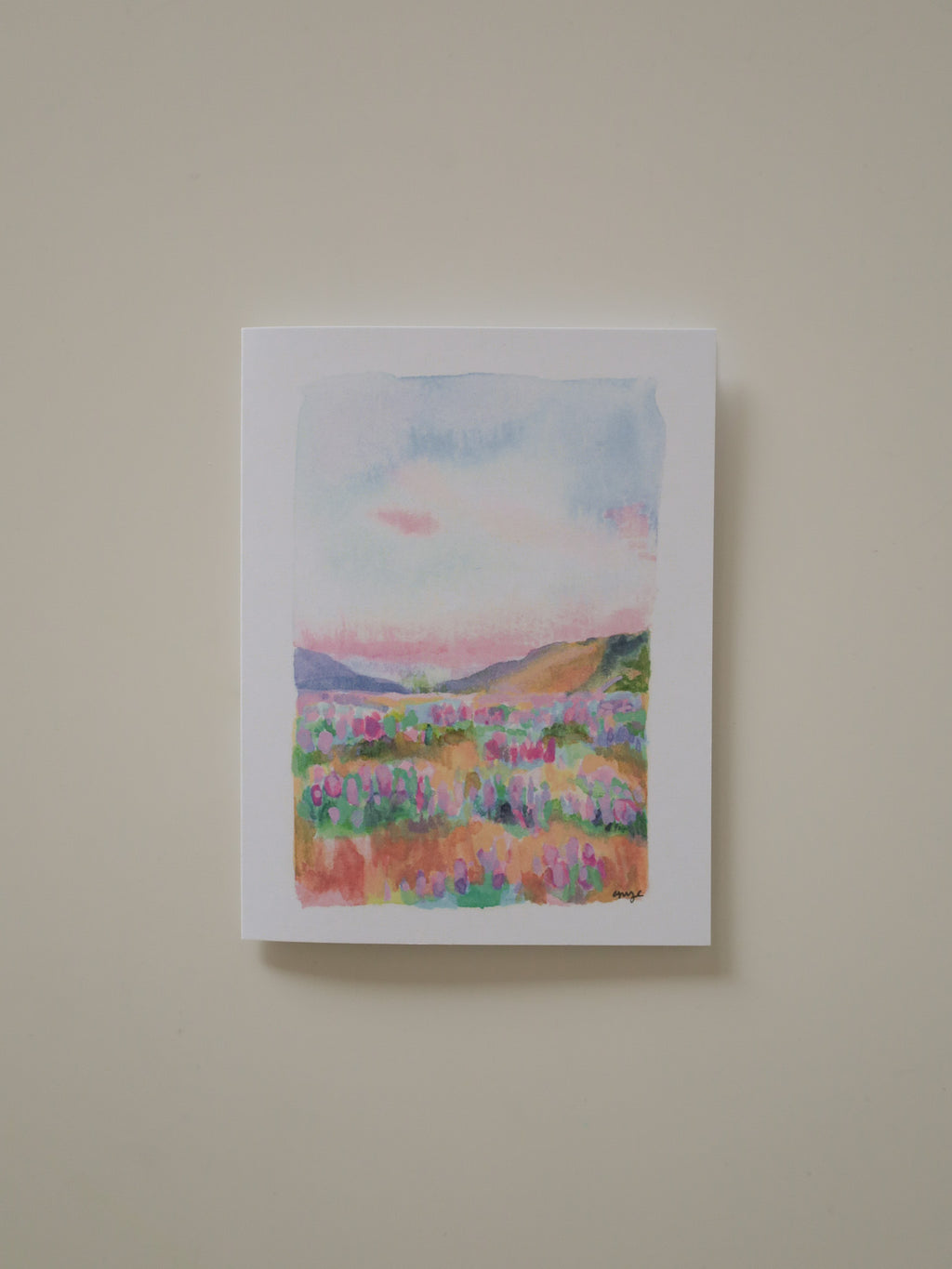 Soft Purple Fields Greeting Card