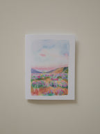 Soft Purple Fields Greeting Card