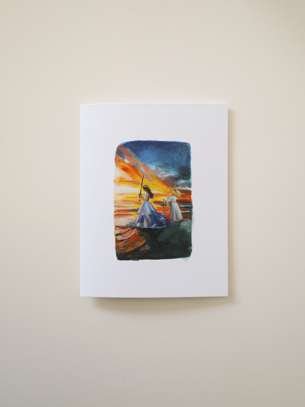 Fiery Shores Greeting Card