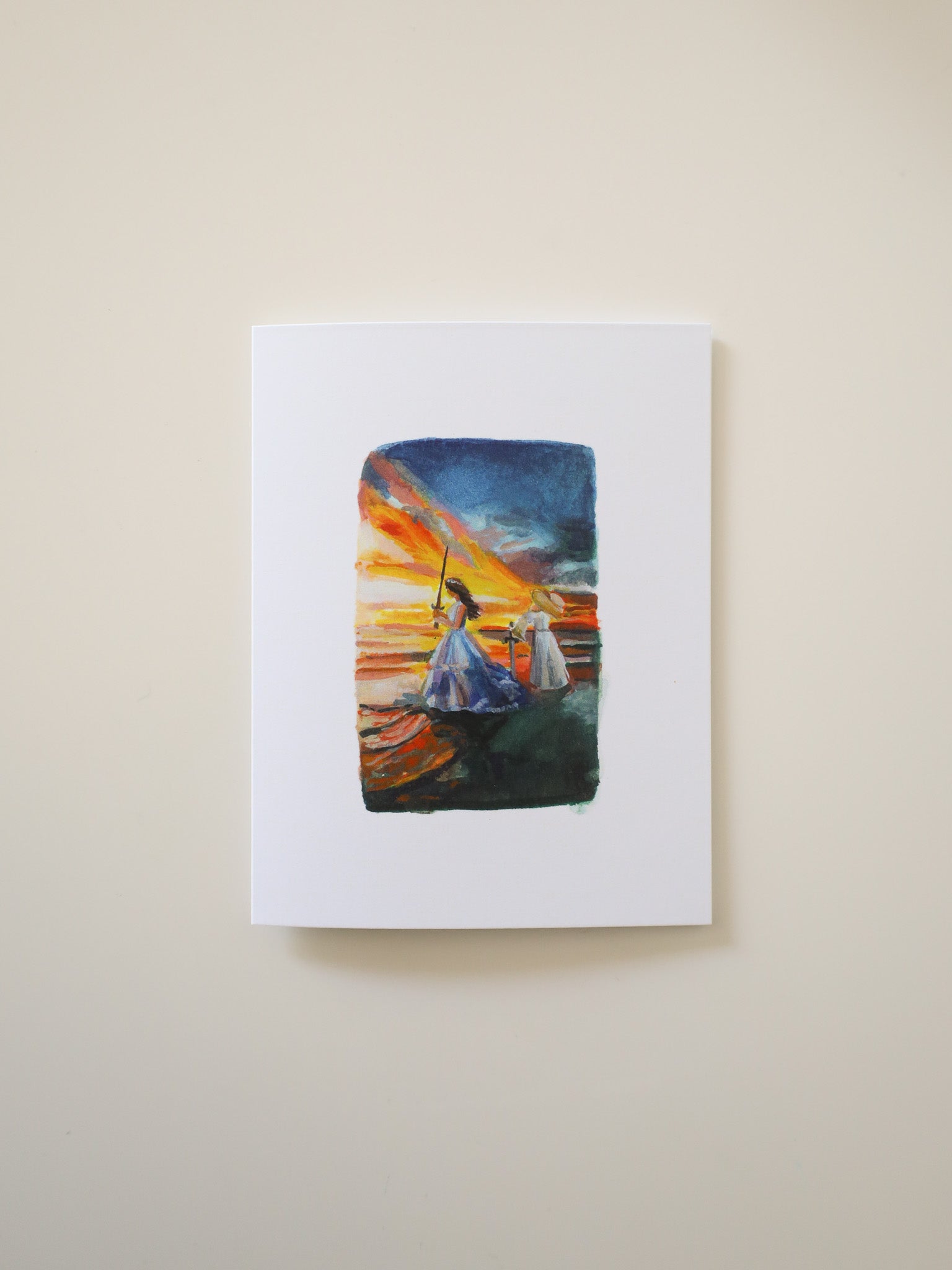 Fiery Shores Greeting Card